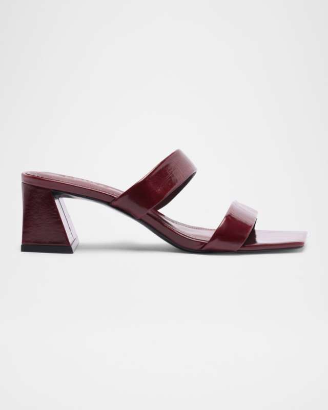 Chantal Patent Two-Band Slide Sandals